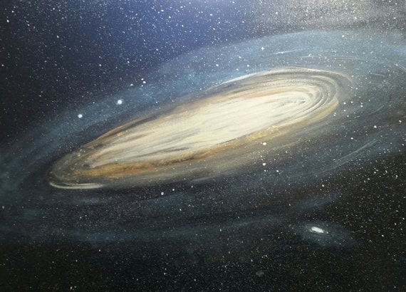 Andromeda Galaxy Painting an Abstract in Oil on 18x24x1 canvas