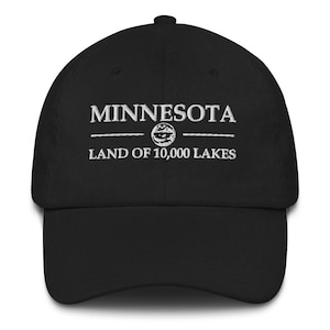 Minnesota Vacation Souvenir Land of 10,000 Lakes Baseball Cap Dad Hat for Men Women Adults