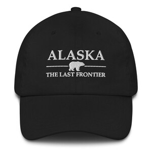 Alaska Urlaub Souvenir Geschenk The Last Frontier Bär für Erwachsene Bestickte Dad Hut