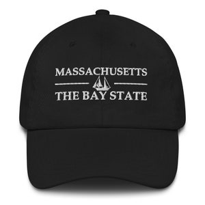 マサチューセッツ州ベイステートのお土産ギフトバケーション刺繍入り野球お父さん帽子