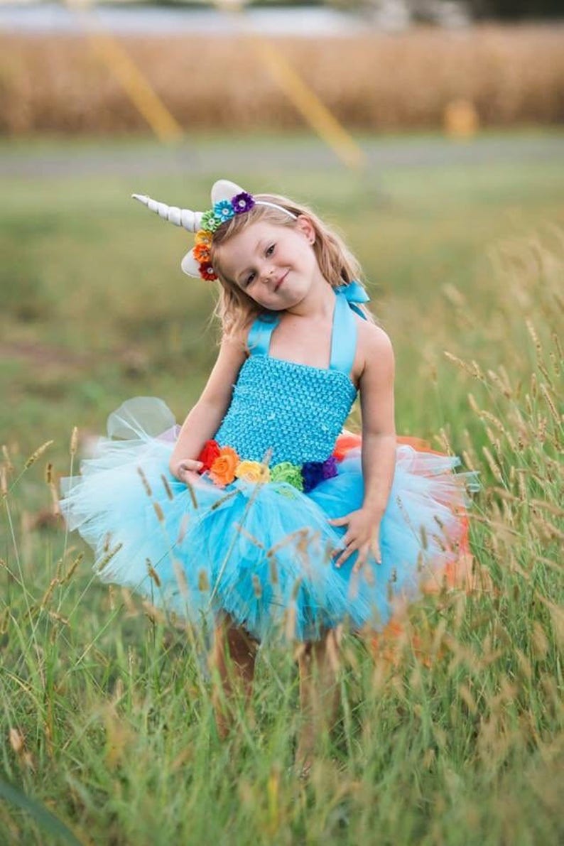Unicorn tutu costume Unicorn halloween costume rainbow tutu Etsy