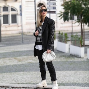 Pouch White leather Bag