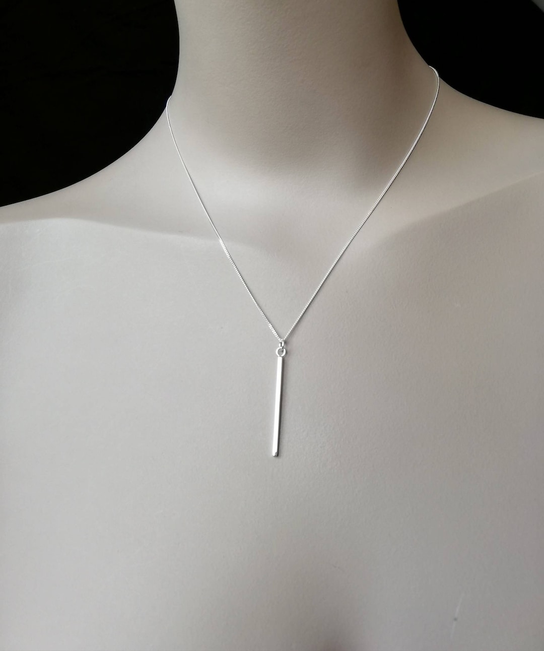 Sterling Bar Necklace
