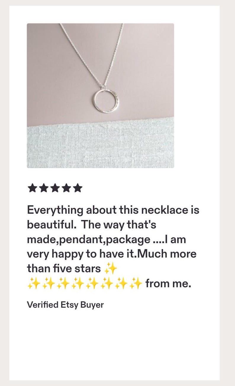 Hammered Sterling Silver Moon Necklace- 2 cm Crescent moon Pendant. Handmade in the UK image 9