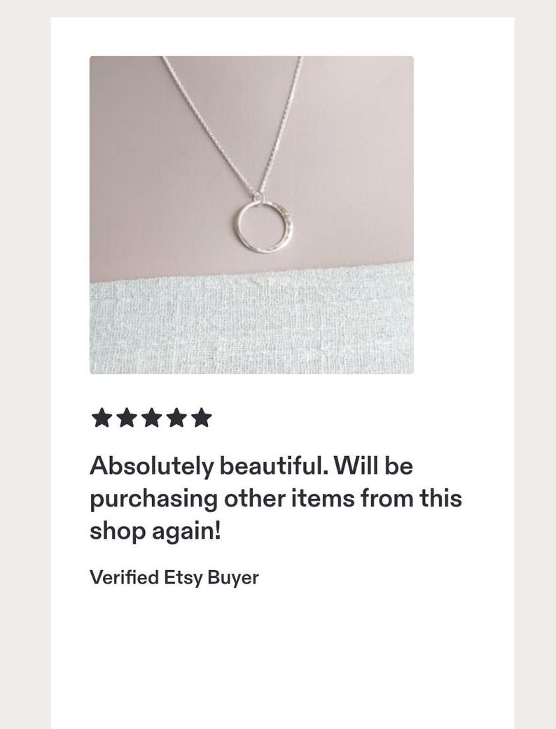 Hammered Sterling Silver Moon Necklace- 2 cm Crescent moon Pendant. Handmade in the UK image 4