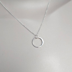 Silver moon Necklace, Sterling silver tiny half moon, hammered moon pendant, crescent moon necklace for women, handmade in the Uk image 9