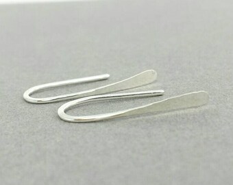 Wishbone earrings / Inspirational / Handmade in the UK / Tiny teardrop earrings / Sterling silver dangle / 2cm