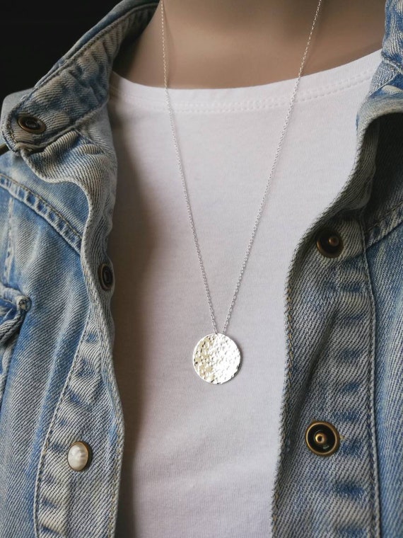 Dainty Moon Solid Gold Necklace Women Charm/Pendant | Danelian Jewelry