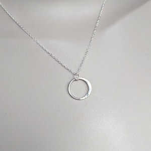 Silver moon Necklace, Sterling silver tiny half moon, hammered moon pendant, crescent moon necklace for women, handmade in the Uk image 5