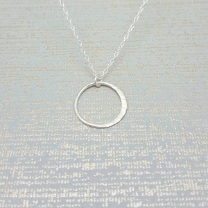 Hammered Sterling Silver Moon Necklace - Handmade Crescent Pendant - Etsy