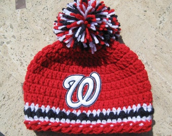 washington nationals red white and blue hat
