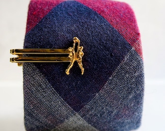 Basketball Tie Clip | Basketball Tie Bar | Gold Toned Sports Tie Clip