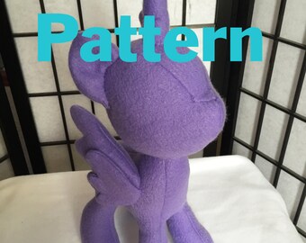 Pony PATTERN instant download pony plush pattern with instructions horse plush pattern pony plushie