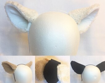Sheep Ears or Tail Sheep Headband Lamb Ears headband sheep costume fluffy sheep ears white lamb ears lamb costume sheep tail
