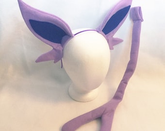 Espeon Ears or Tail Espeon cosplay ears headband Espeon costume ears Espeon Gijinka Eeveelution ears Pokemon cosplay Espeon Tail