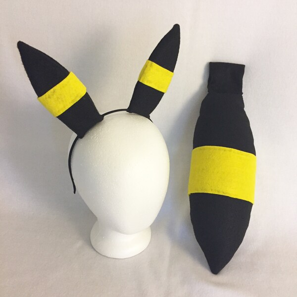 Umbreon Ears or Tail Umbreon ears headband Umbreon costume ears Umbreon Gijinka Eeveelution ears Umbreon Tail Umbreon ears and tail