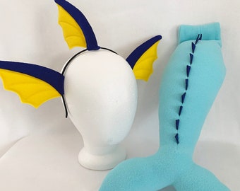 Vaporeon Ears or Tail Vaporeon cosplay ears headband Vaporeon costume ears Vaporeon Gijinka Eeveelution ears Vaporeon Tail and Ears