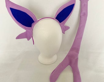 Espeon Ears or Tail Espeon cosplay ears headband Espeon costume ears Espeon Gijinka Eeveelution ears Pokemon cosplay Espeon Tail