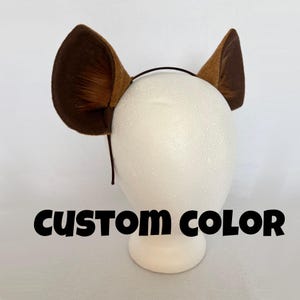 Hyena Ears headband custom hyena costume hyena ears hyena cosplay yeen costume hyena outfit dressup safari zoo ears brown hyena headpiece