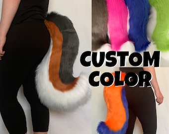 Custom Color Canine Tail Furry Wolf tail dog tail custom wolf fursuit tail furry tail custom fursona tail canine dog wolf tail