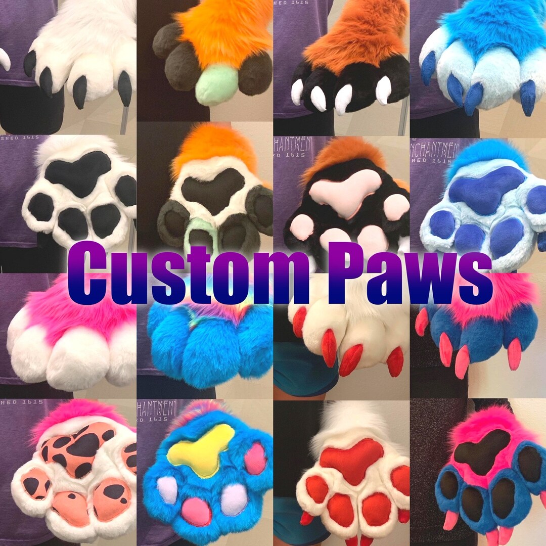 Custom Color Puffy Handpaws Fursuit Hand Paws Handsaws Fursuit - Etsy