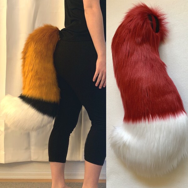 Custom Color Fox Tail Furry Canine tail dog tail custom fox fursuit tail furry tail custom fursona tail canine dog folf tail