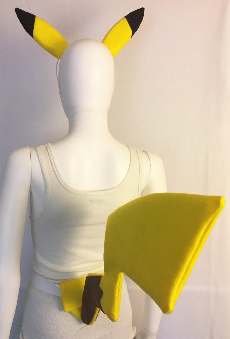 Pikachu Ears and standup Tail Pikachu cosplay Pikachu