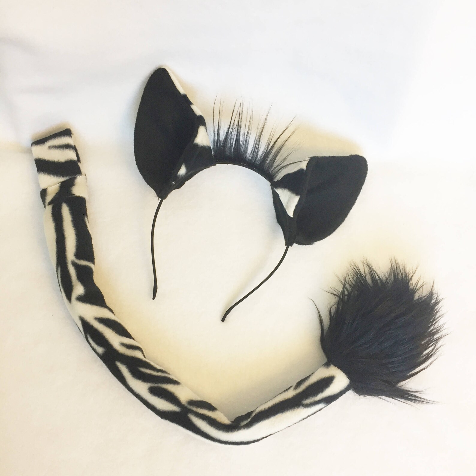 Zebra Ears or Tail set zebra costume zebra ears headband zebra Etsy