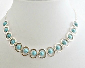 Southwestern Necklace Turquoise Necklace Southwest Necklace Southwest Jewelry Artisan Jewelry Summer Necklace Bib Necklace Gift For Her