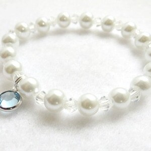 Birthstone Bracelet Communion Bracelet Bridesmaid Bracelet Flower Girl Bracelet Kids Bracelet Little Girls Bracelet Birthday Gift For Her