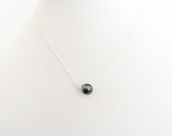 Minimalist Necklace Hematite Necklace Sterling Silver Necklace Healing Stone Minimalist Jewelry Sterling Silver Jewelry Gift For Her