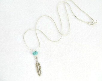 Southwestern Necklace Feather Necklace Turquoise Necklace Southwest Necklace Native American Jewelry Southwest Jewelry Southwestern Jewelry