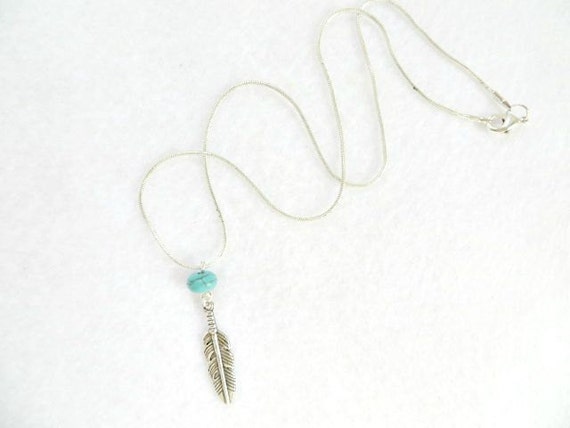 Southwestern Necklace Feather Necklace Turquoise Necklace Southwest Necklace Native American Jewelry Southwest Jewelry Southwestern Jewelry