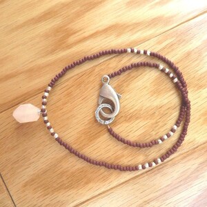 Boho Necklace Bohemian Necklace Southwest Necklace Southwestern Jewelry Wrap Necklace Sundance Style Necklace Rose Quartz Christmas Gift