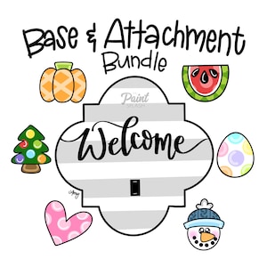 DIGITAL TEMPLATE: Interchangeable Base and Attachment Door Hanger Bundle Template