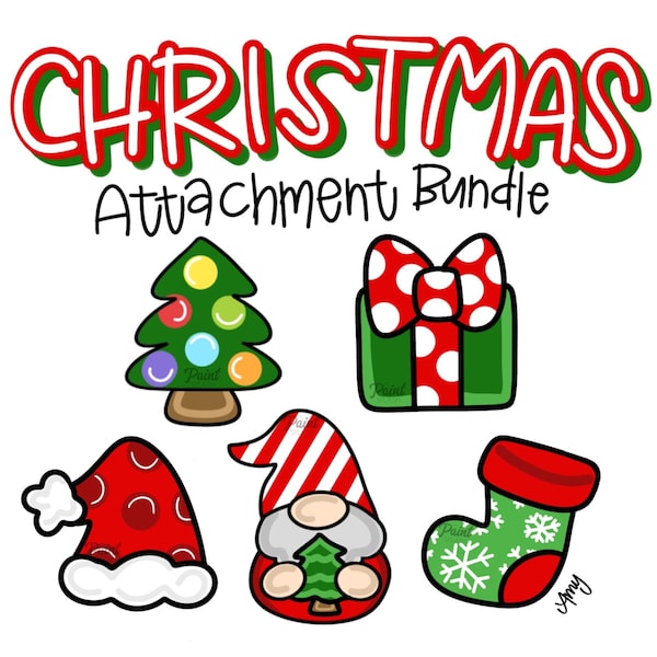 DIGITAL TEMPLATE: Christmas Mini Attachment Bundle Holiday Seasonal Door Hanger Attachments Porch Sign Attachments