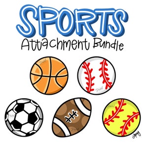 DIGITAL TEMPLATE: Sports Baseball Softball Basketball Football Soccer Attachment Bundle Seasonal Door Hanger Porch Sign Attachments