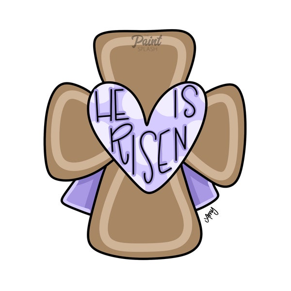 DIGITAL TEMPLATE: He Is Risen Easter Cross Door Hanger Template