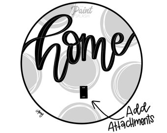 DIGITAL TEMPLATE: Interchangeable Door Hanger Round Circle Base for Attachments Template
