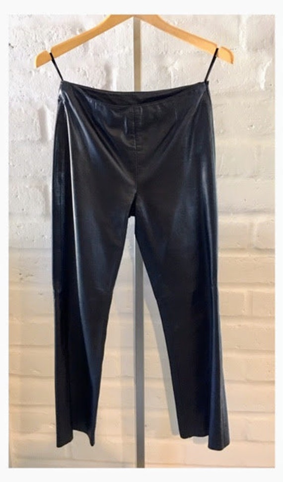 Genuine black leather Pants