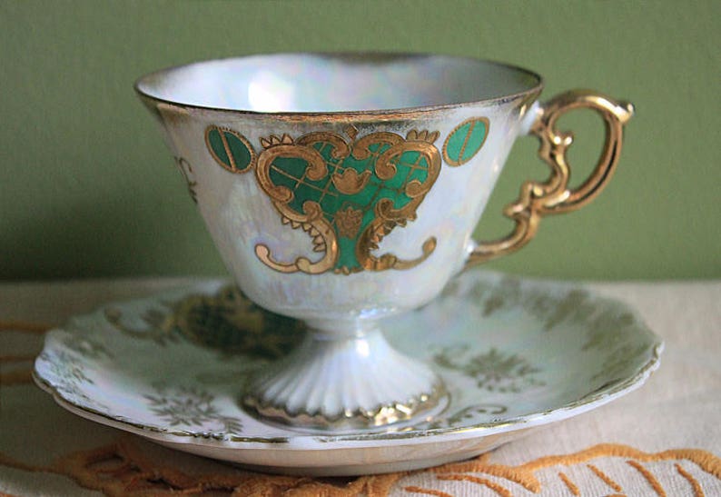 Antique Cup and Saucer Set. Royal Sealy China Made in Japan. Etsy
