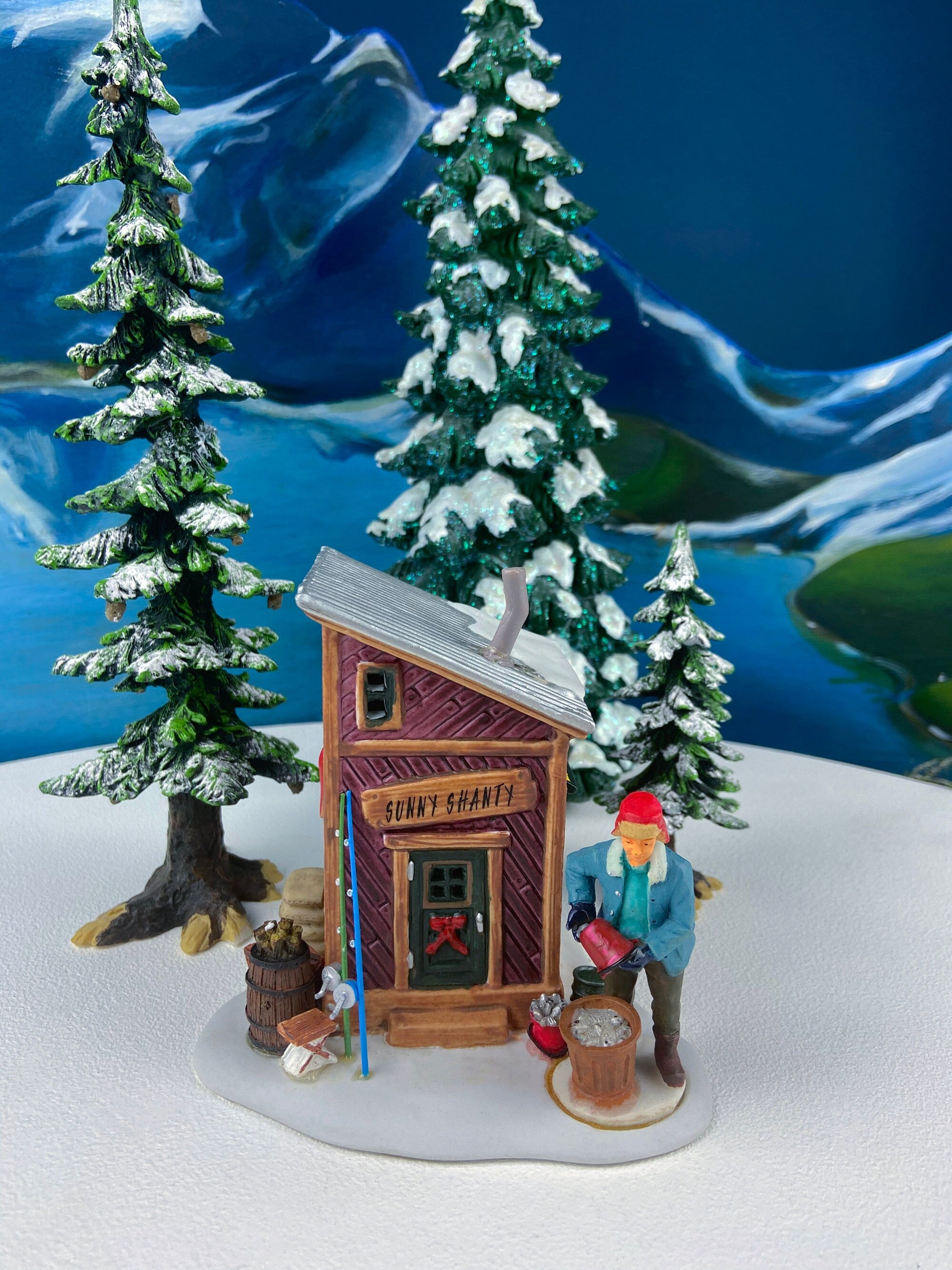 Sunny Shanty Christmas Village Figurine by Lemax. Illuminated Fishing  Scene. Enchanted Forest Series. Holiday Decor. Gift for Fishing Dad. -   India