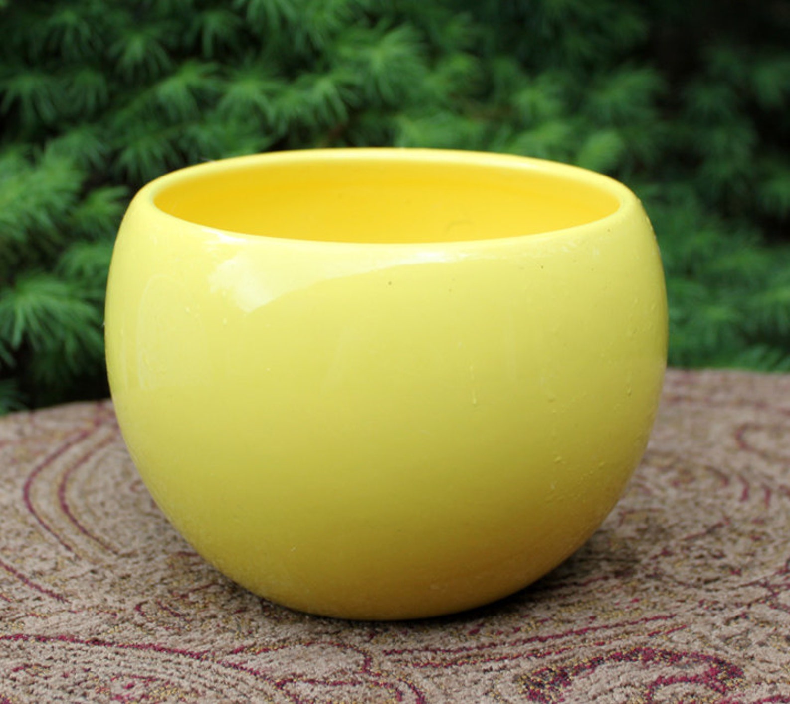 Yellow Pottery Bowl with Smiley Face. Great Happy Gift. Etsy