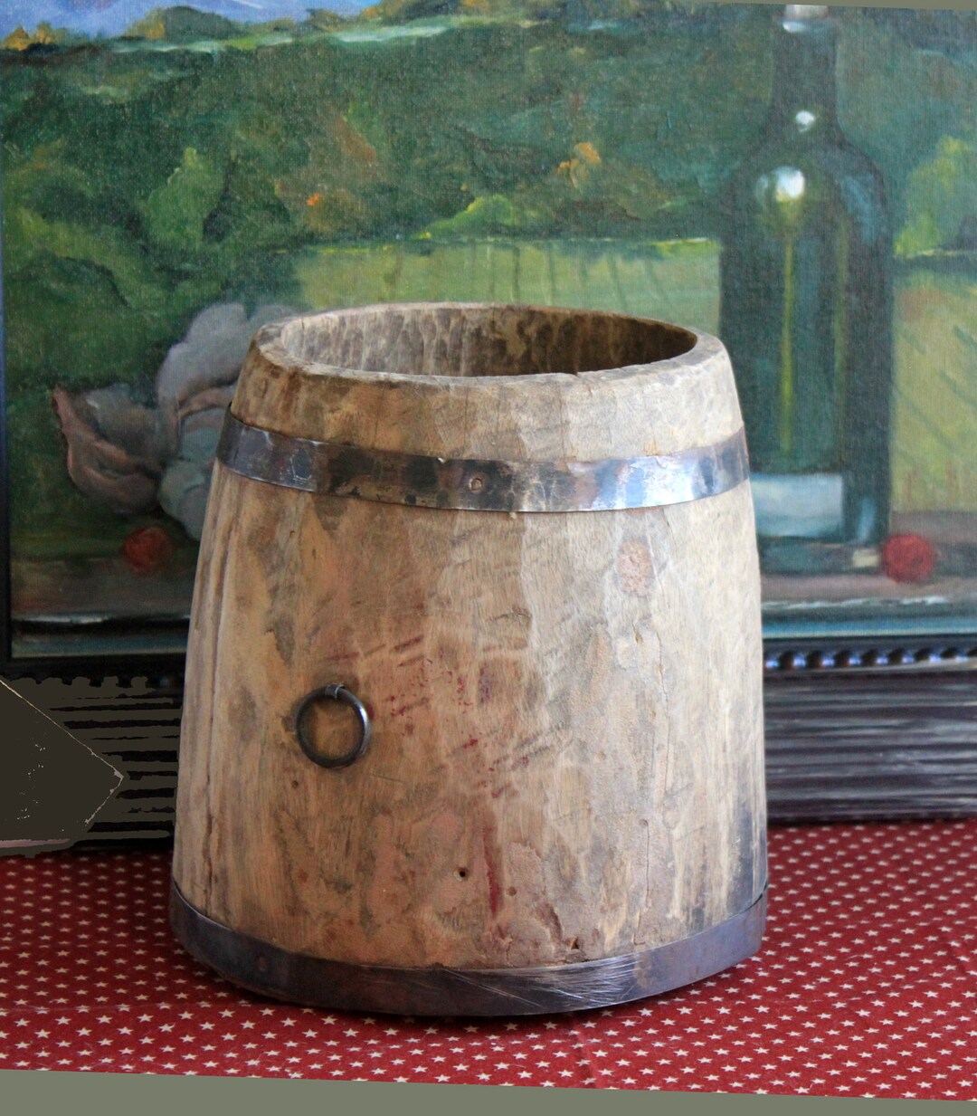 Antique Hand Made Wood Barrel for Rustic Home Decor Etsy
