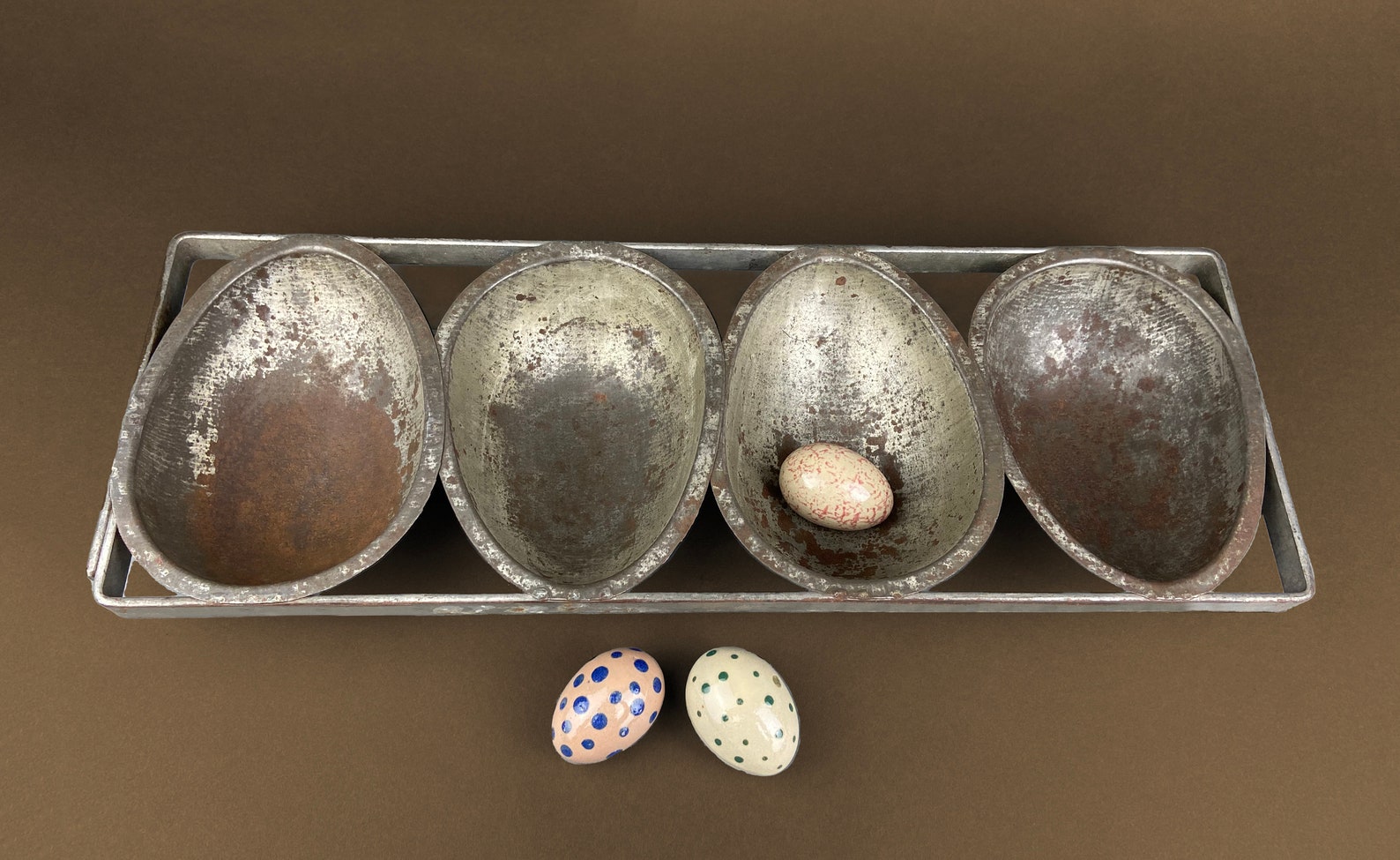 Vintage Extra Large Chocolate Egg Molds. Metal Rustic Egg Etsy