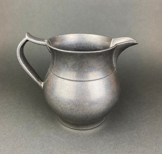 Vintage Pewter Pitcher. Small Collectible Jug or Rustic Flower