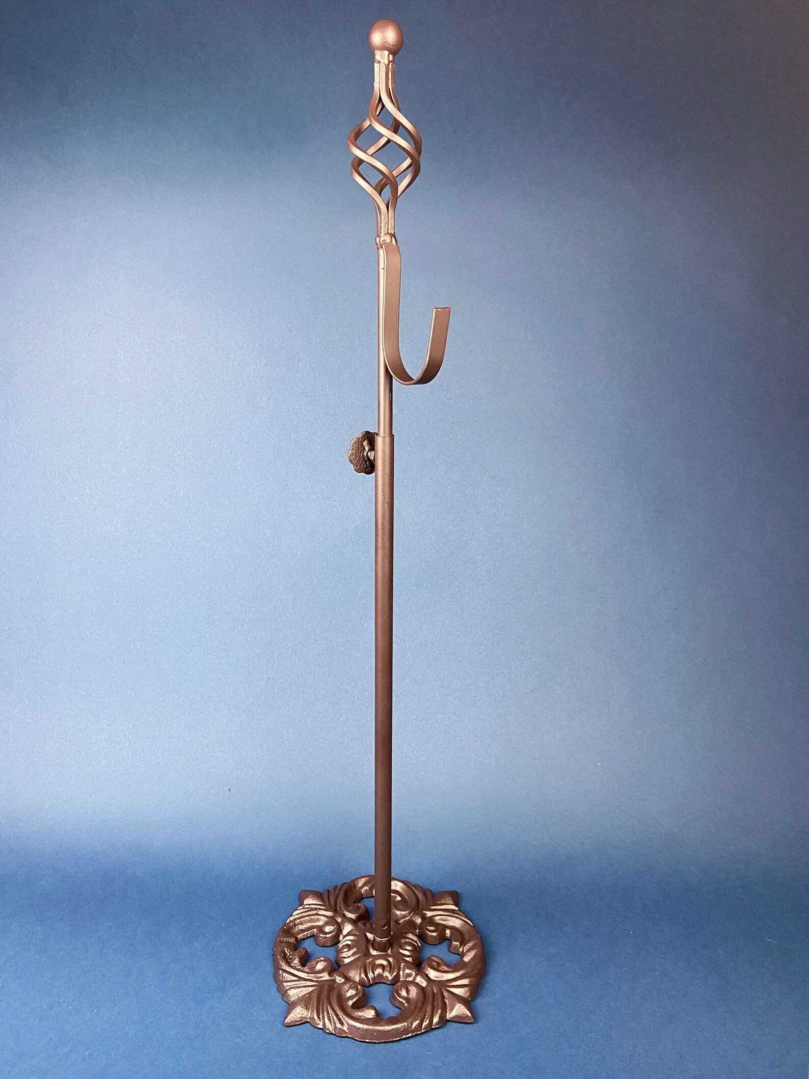 Adjustable Wreath Stand With Heavy Wrought Ornate Iron Base Etsy