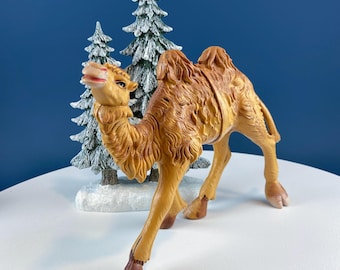 Fontanini Large Standing Nativity Camel. Vintage Brown Camel. Home Church Christmas Decor. Traditional Holiday Display.