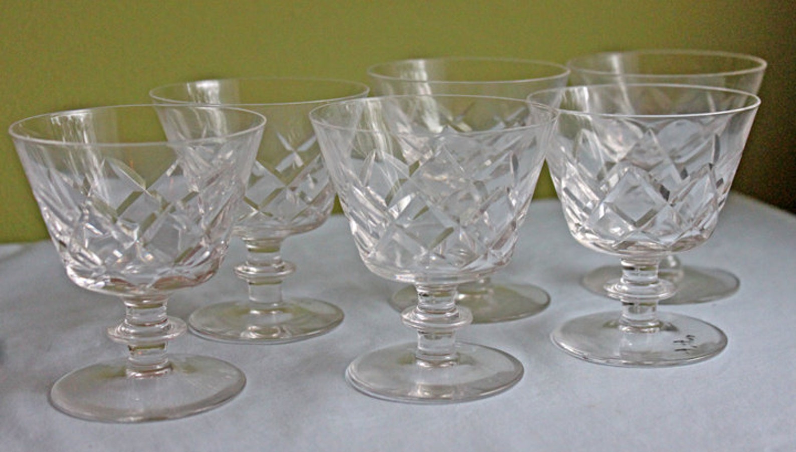 Vintage Etched Champagne Glasses With Paneled Bowls. Etsy