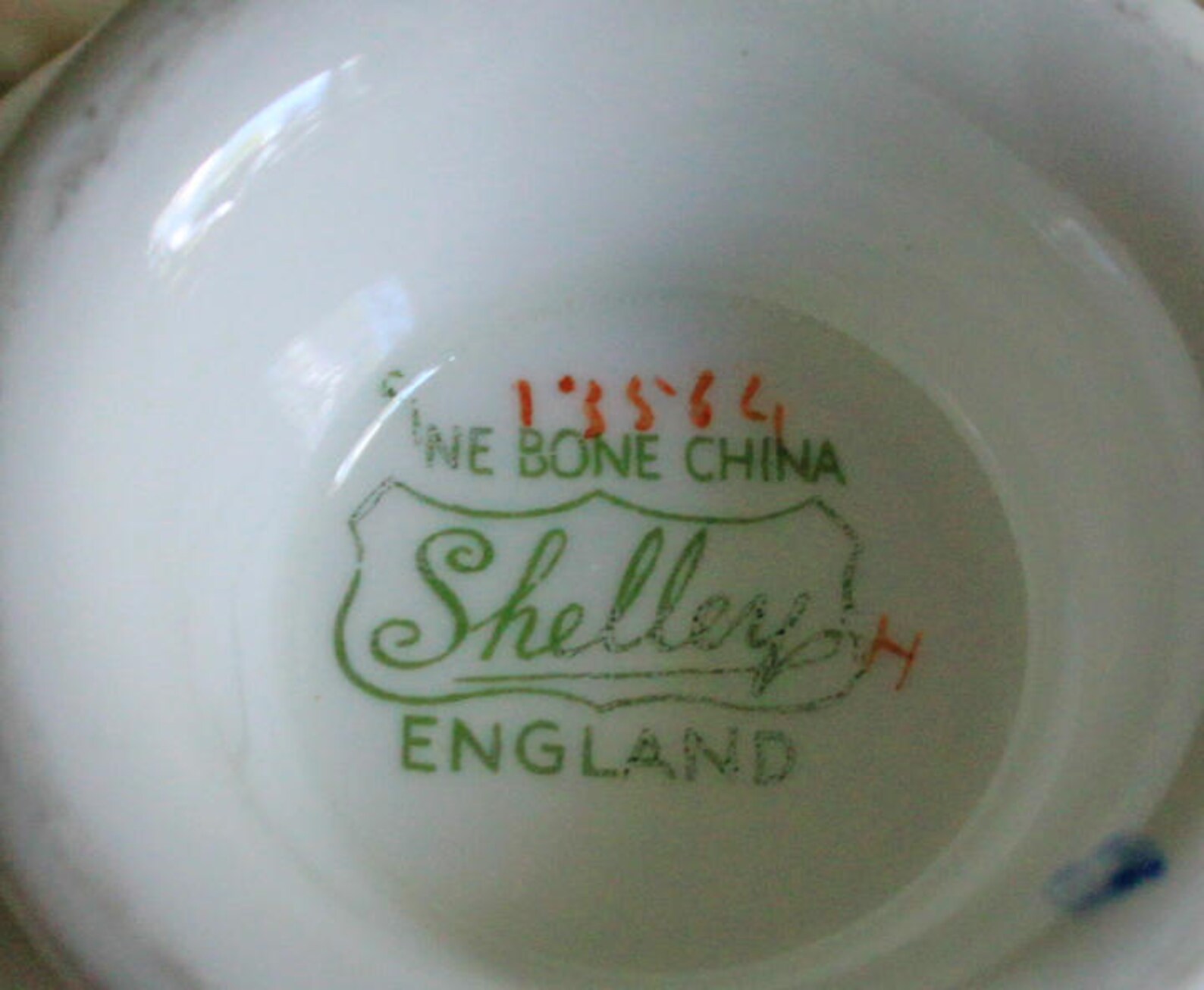 Antique Shelley Cup and Saucer. Made in England Number 13564. Etsy